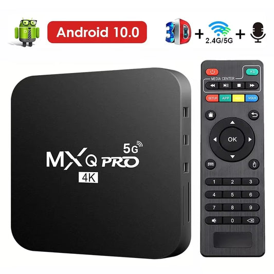 New Smart TV Box MXQ-PRO 4K HD Android 10.0 Smart TV Box 2.4/5G Dual-Wifi 3D Video Media Player Home Theater TV Set-Top Box